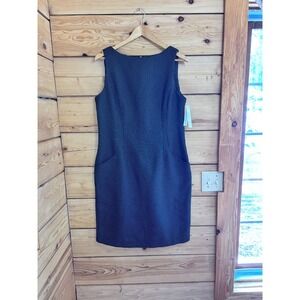 Shelby & Palmer Black White Polka Dot Sheath Dress Pockets Size 14 Washable NEW